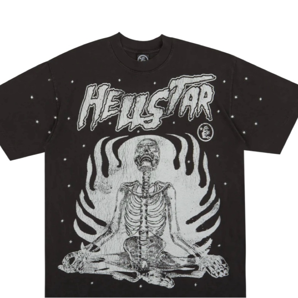 Black Hellstar Skeleton Graphic Tee